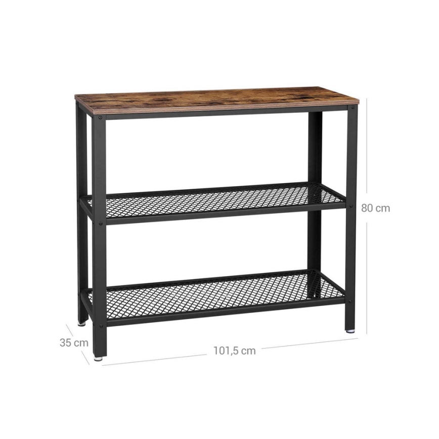 Mesa auxiliar LUVOR marrón/negro