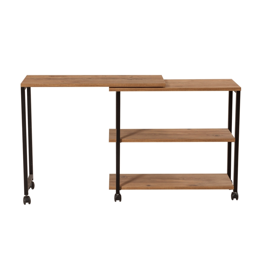 Mesa auxiliar MELIN 63x70 cm marrón/negro