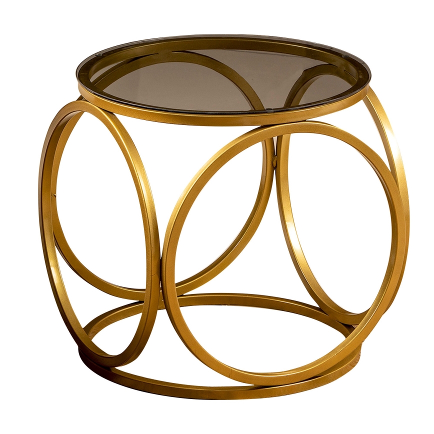 Mesa auxiliar MIMO 40x40 cm dorado/negro