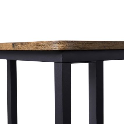 Mesa auxiliar móvil ELDUR marrón/negro