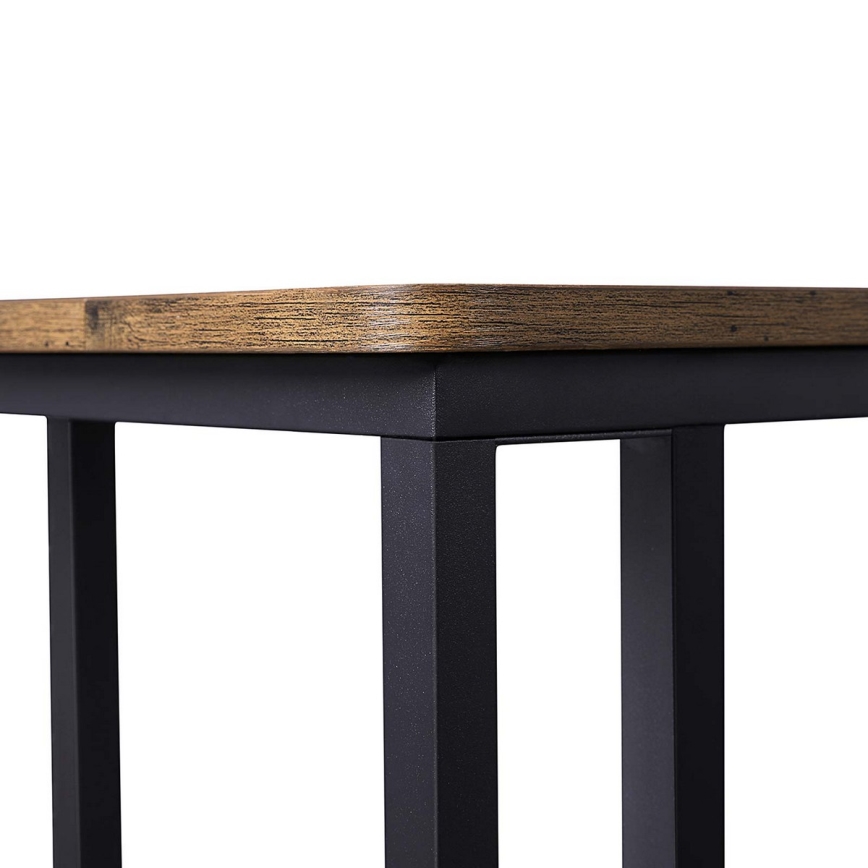 Mesa auxiliar móvil ELDUR marrón/negro