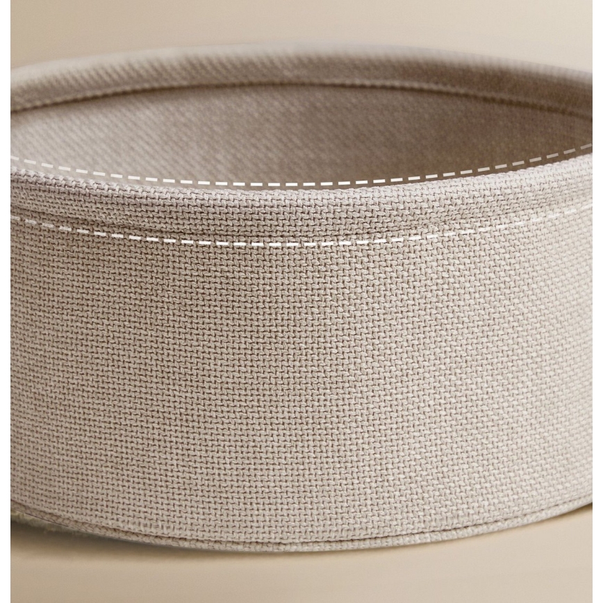 Mesa auxiliar NOIRA con enchufes integrados y puertos USB, beige/blanco