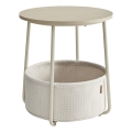 Mesa auxiliar NOIRA crema/blanca