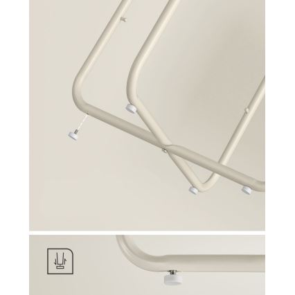 Mesa auxiliar NOIRA crema/blanca