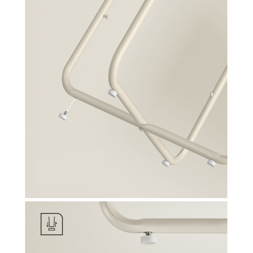 Mesa auxiliar NOIRA crema/blanca
