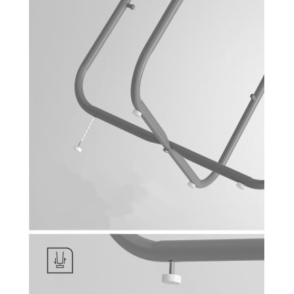 Mesa auxiliar NOIRA gris/blanco