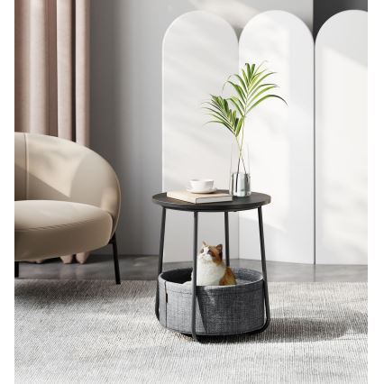 Mesa auxiliar NOIRA negra/gris