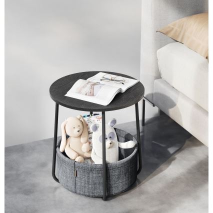 Mesa auxiliar NOIRA negra/gris