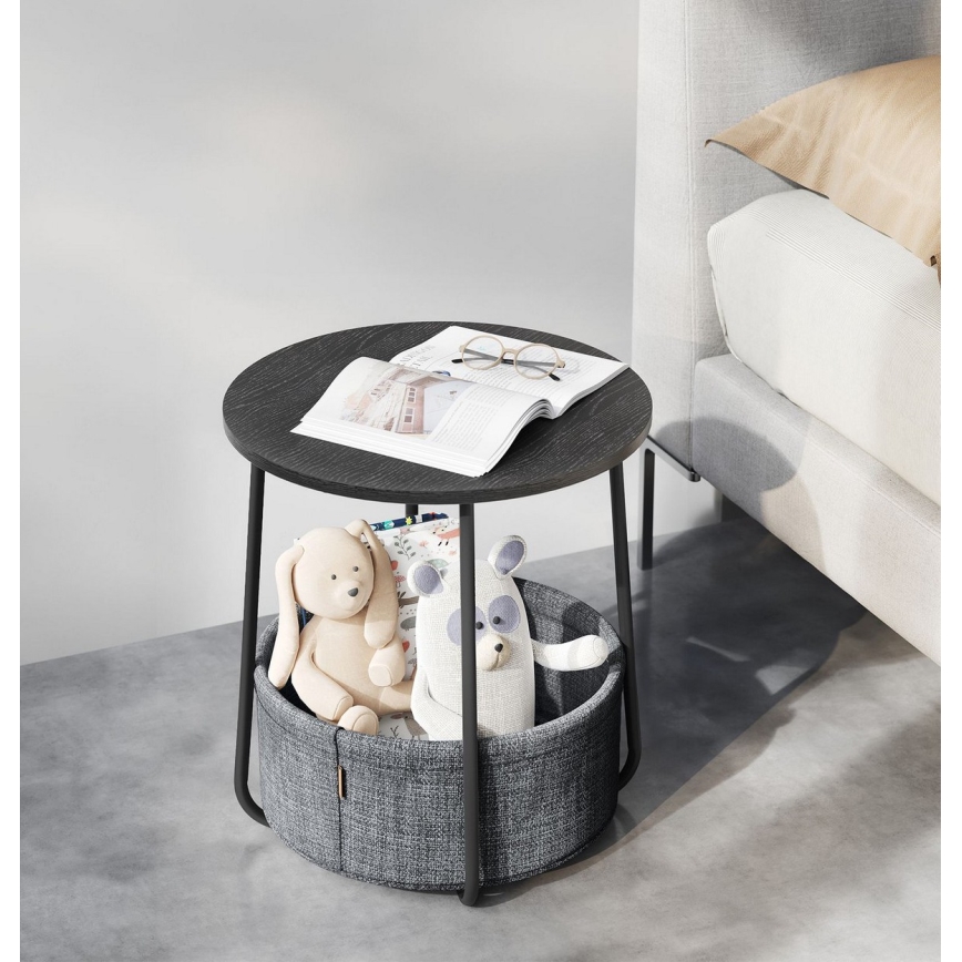 Mesa auxiliar NOIRA negra/gris