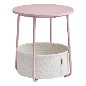 Mesa auxiliar NOIRA rosa/blanca