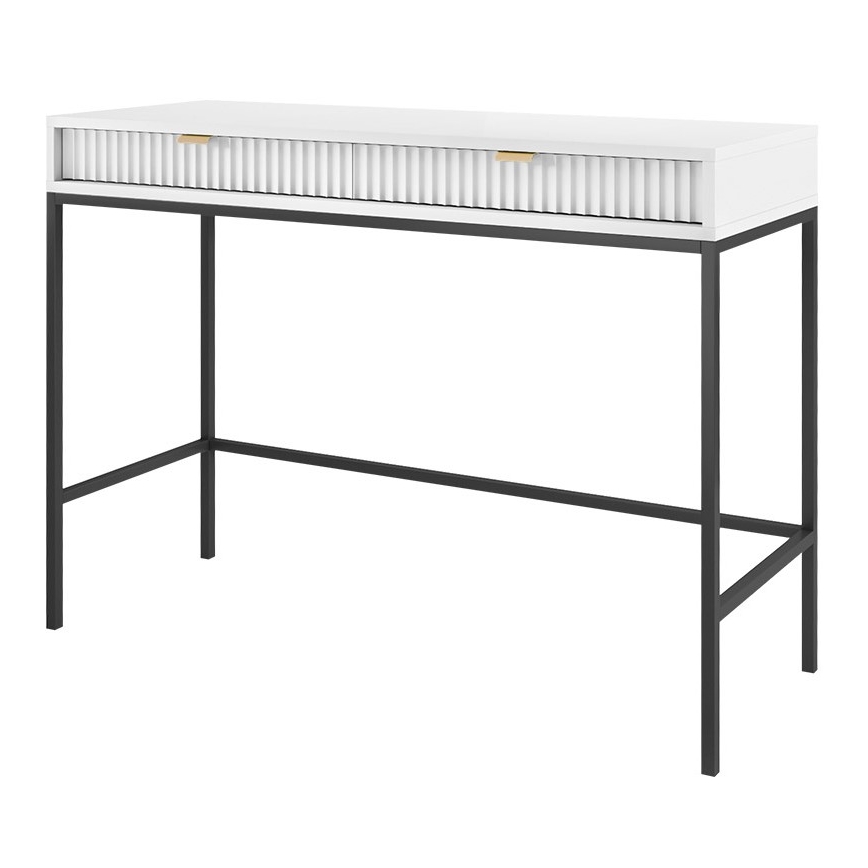 Mesa auxiliar NOVA 77x104 cm blanco/negro