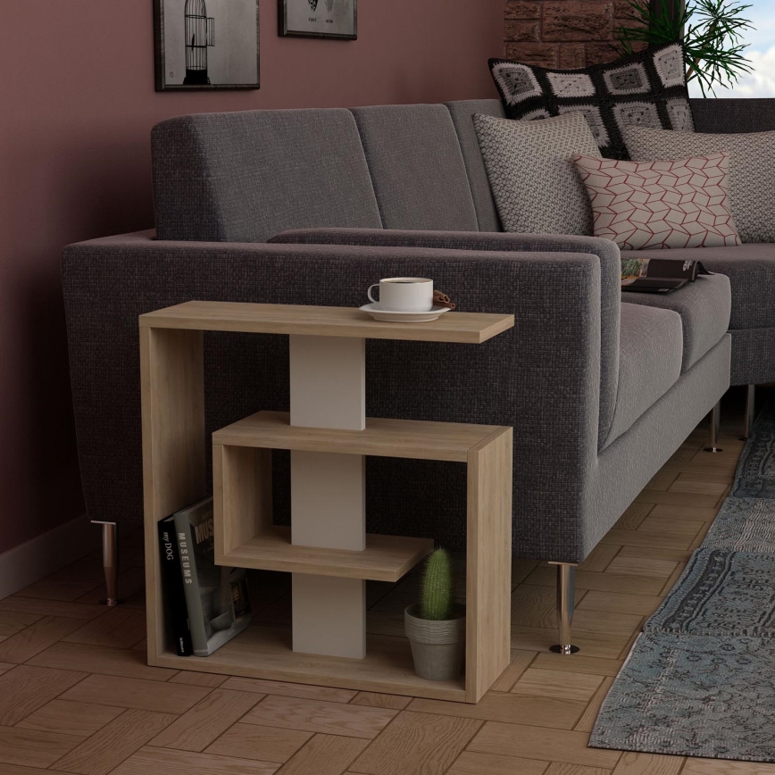Mesa auxiliar SALY 57x55 cm beige