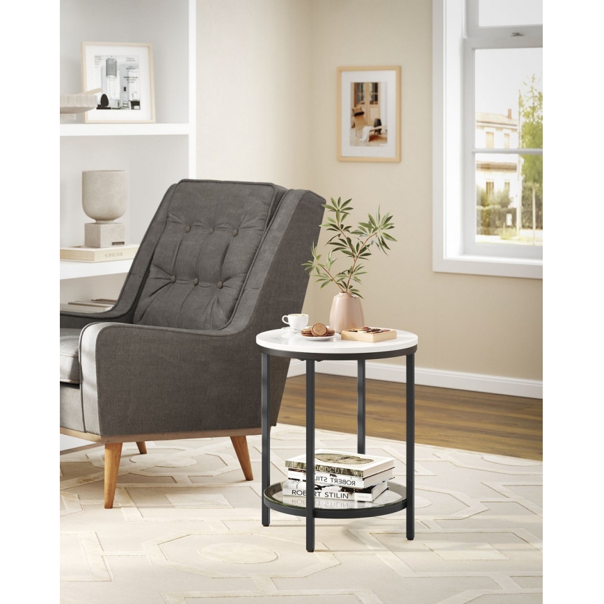 Mesa auxiliar SID negro/blanco