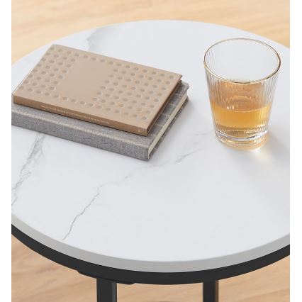 Mesa auxiliar SID negro/blanco