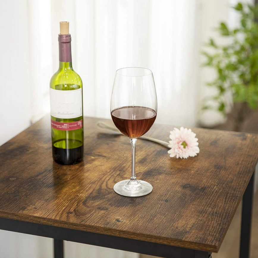 Mesa de bar BARTIS marrón/negro