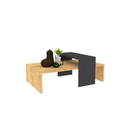 Mesa de café GLOW 31,8x80 cm beige/antracita