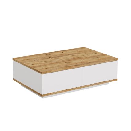 Mesa de centro 28,6x90 cm pino atlantic/blanco