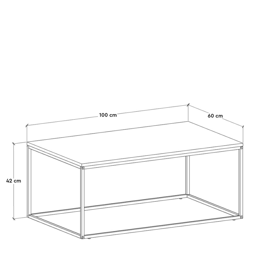 Mesa de centro 42x100 cm marrón