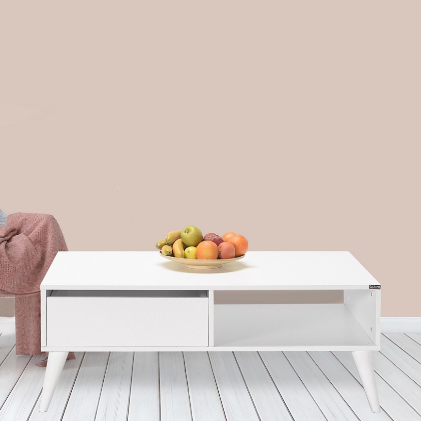 Mesa de centro 42x110 cm blanco