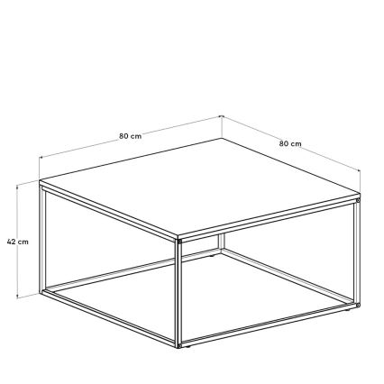 Mesa de centro 42x80 cm negro