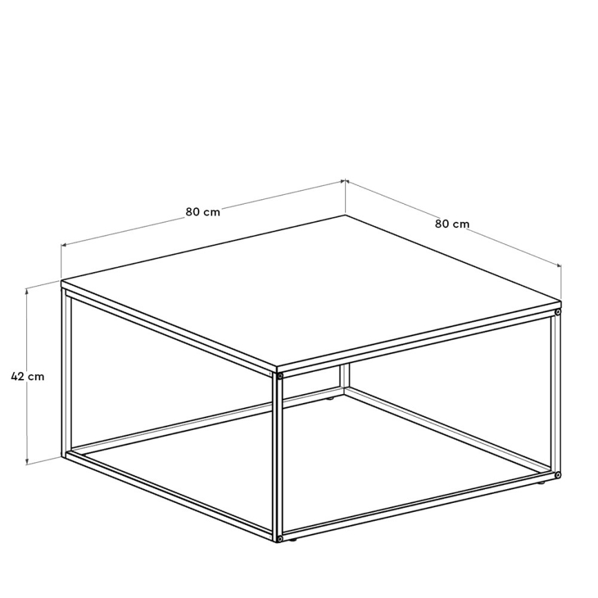 Mesa de centro 42x80 cm negro