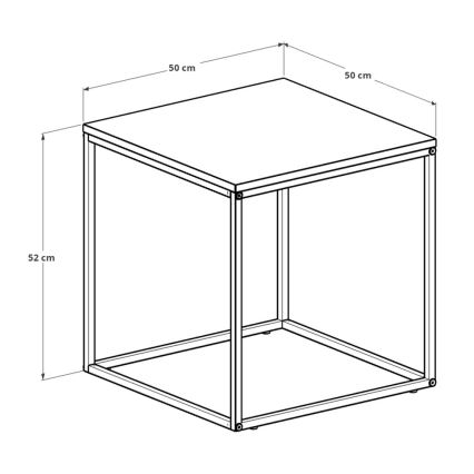 Mesa de centro 52x50 cm marrón