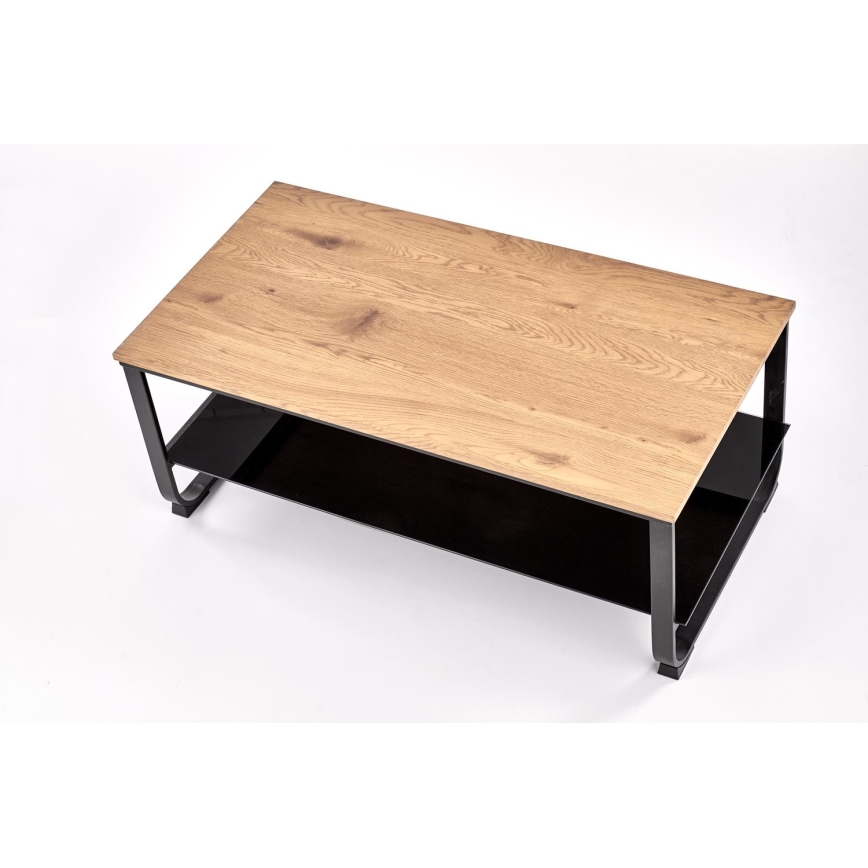 Mesa de centro ARTIGA 45x105 cm negra/beige