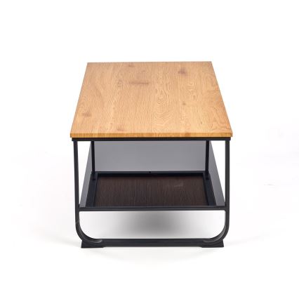 Mesa de centro ARTIGA 45x105 cm negra/beige