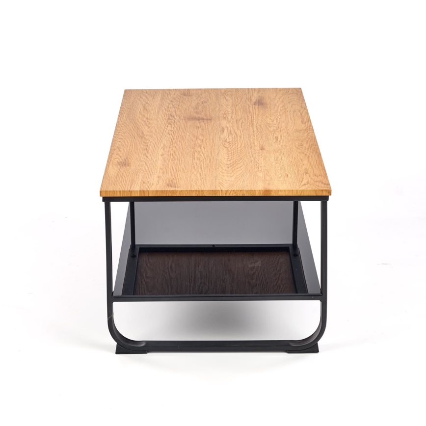 Mesa de centro ARTIGA 45x105 cm negra/beige