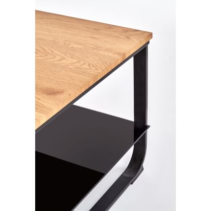 Mesa de centro ARTIGA 45x105 cm negra/beige