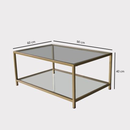 Mesa de centro ASTRO 40x90 cm dorado
