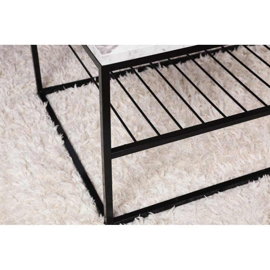 Mesa de centro ASUDE 43x95 cm blanco/negro