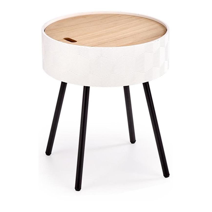 Mesa de centro AURA 45x38 cm blanco/negro/beige