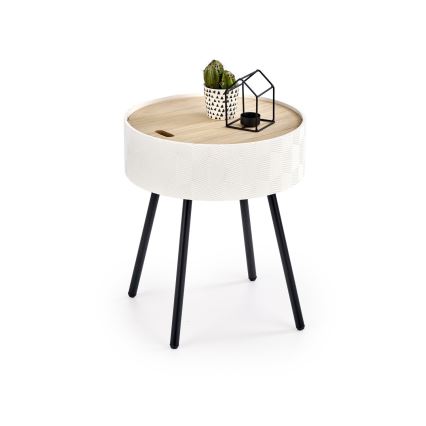 Mesa de centro AURA 45x38 cm blanco/negro/beige