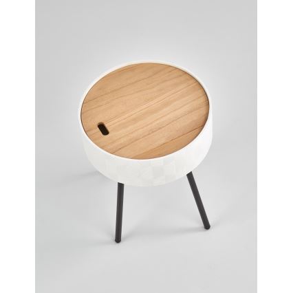 Mesa de centro AURA 45x38 cm blanco/negro/beige