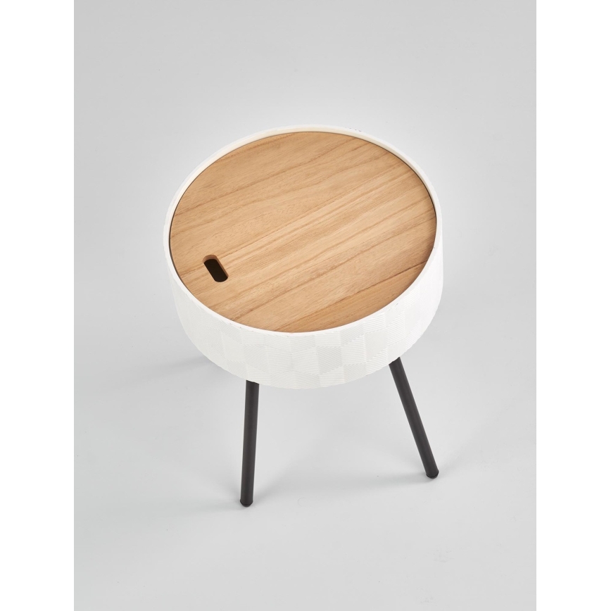 Mesa de centro AURA 45x38 cm blanco/negro/beige