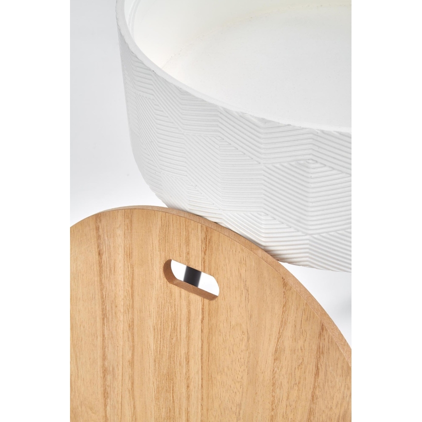 Mesa de centro AURA 45x38 cm blanco/negro/beige