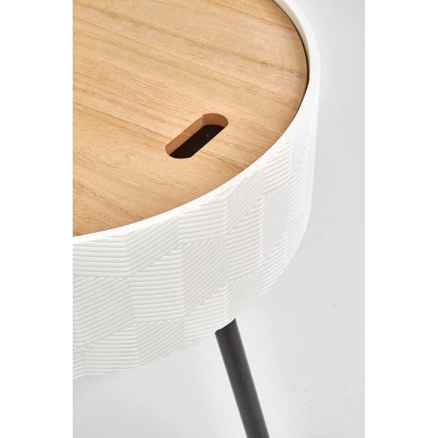 Mesa de centro AURA 45x38 cm blanco/negro/beige