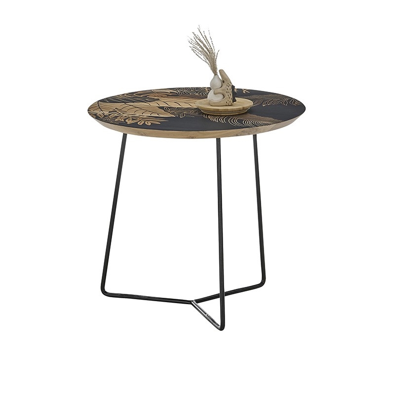 Mesa de centro BRAVON de madera de mango