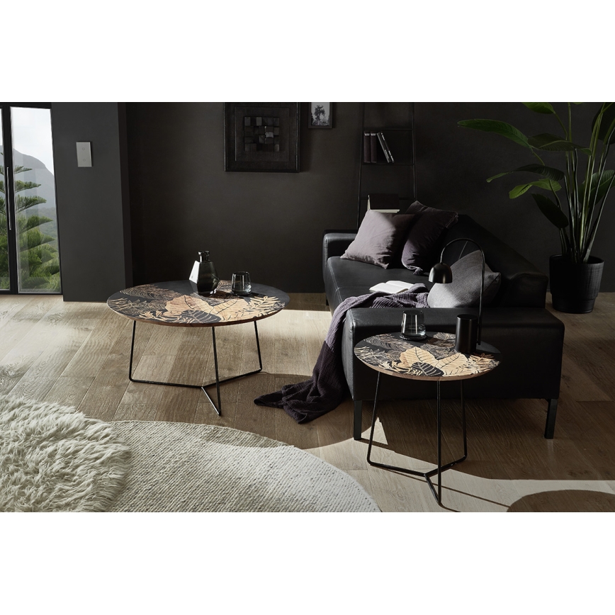 Mesa de centro BRAVON de madera de mango