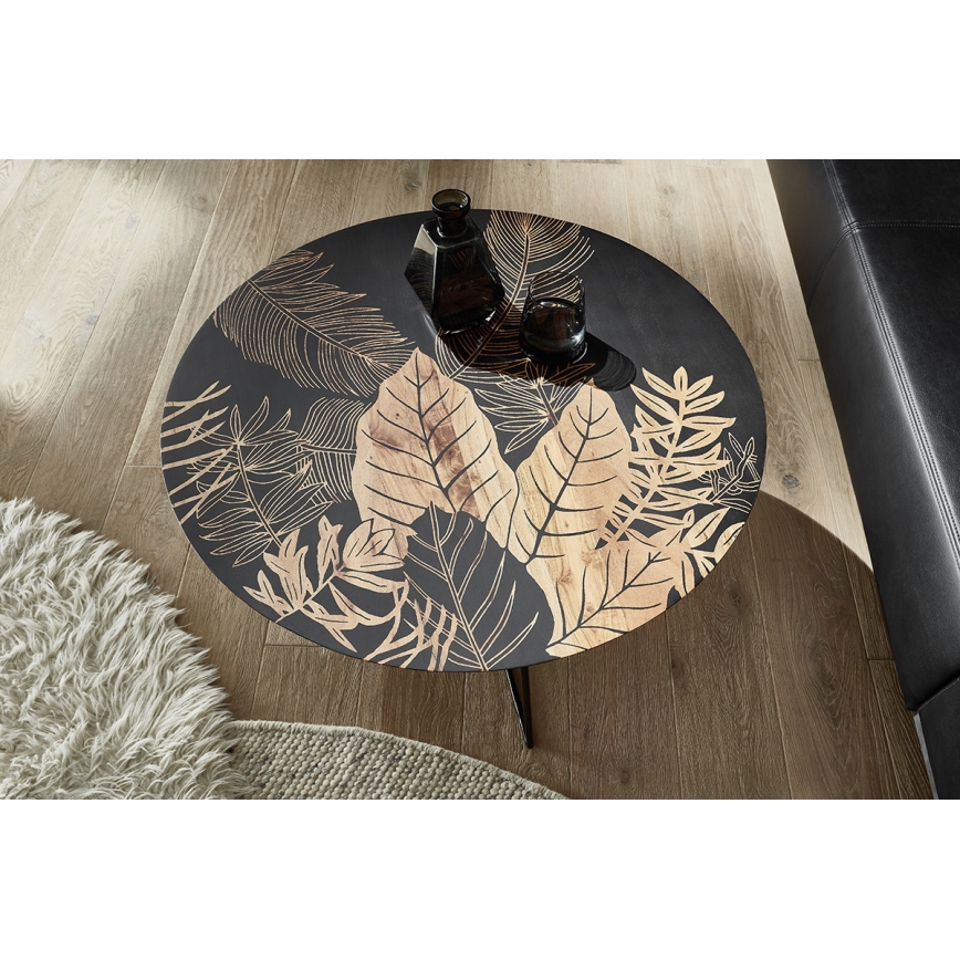 Mesa de centro BRAVON de madera de mango