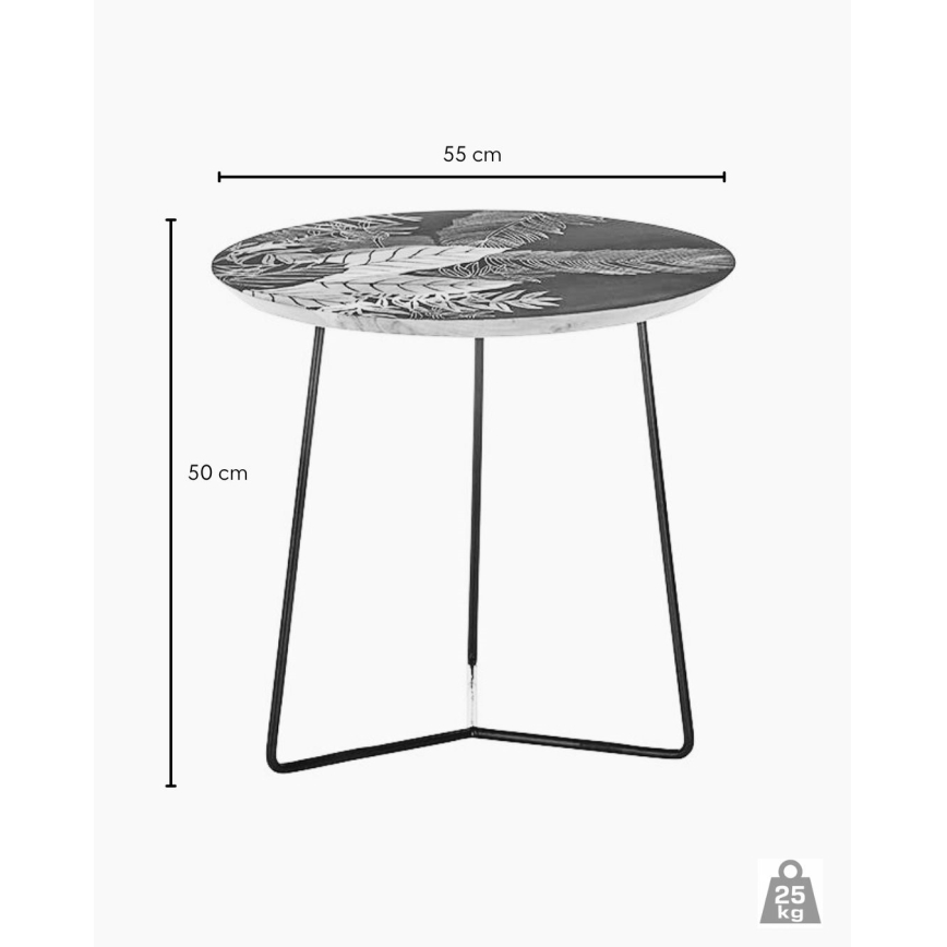 Mesa de centro BRAVON de madera de mango