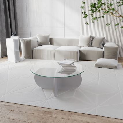 Mesa de centro BUBBLE 35x75 cm blanco/transparente