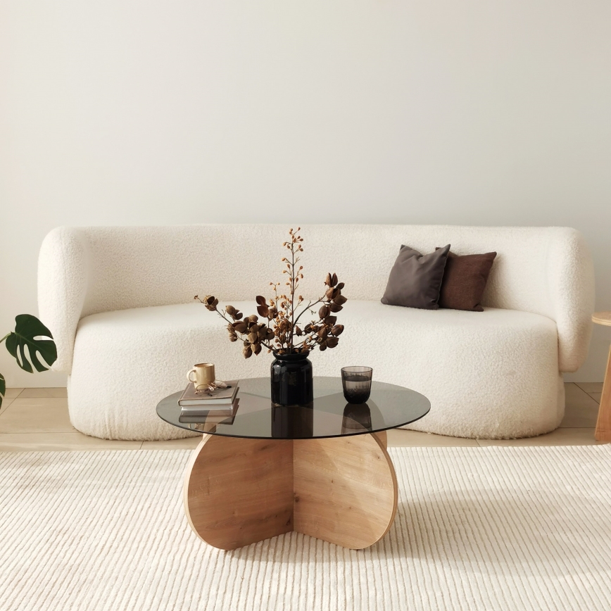 Mesa de centro BUBBLE 35x75 cm marrón/negro