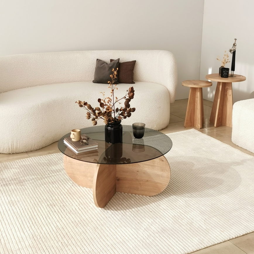 Mesa de centro BUBBLE 35x75 cm marrón/negro