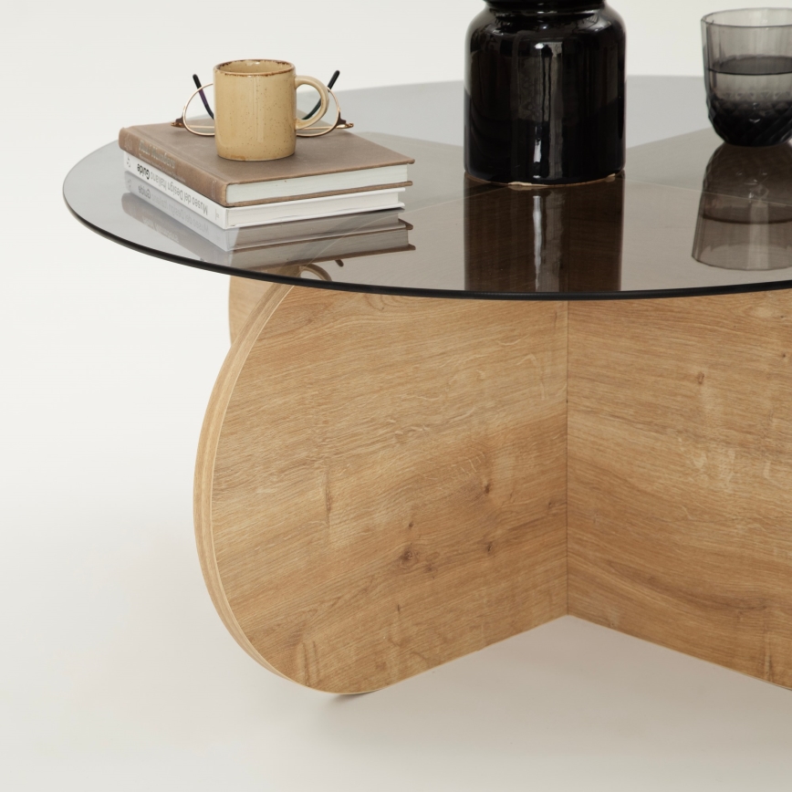 Mesa de centro BUBBLE 35x75 cm marrón/negro