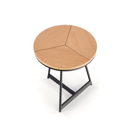 Mesa de centro CARIDA 49x45 cm negro/roble