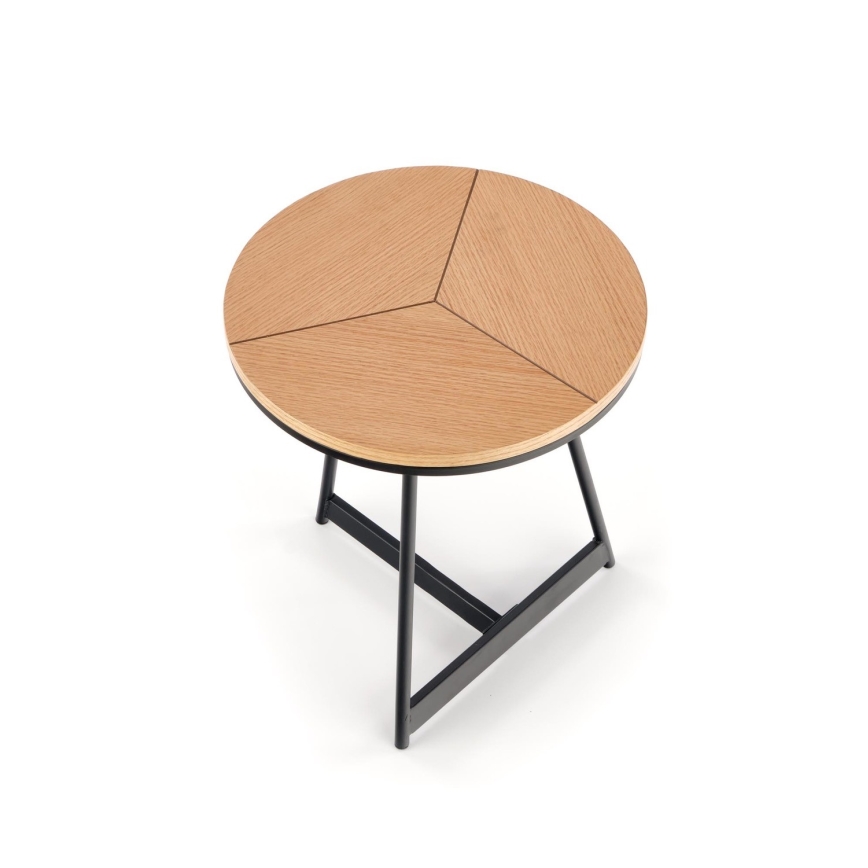 Mesa de centro CARIDA 49x45 cm negro/roble