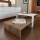 Mesa de centro CHAIN 90x43,6 cm marrón/blanco