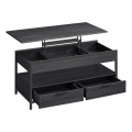 Mesa de centro con tablero elevable NYRO, color negro